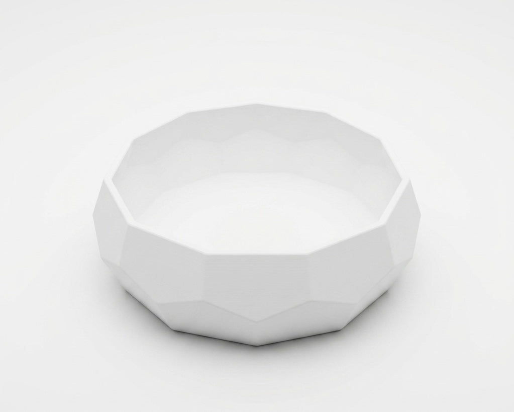 White Catchall Bowl – Minimalist Geometric Key & Jewelry Dish